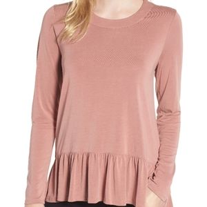 Chelsea28 Ruffle Hem High Low top